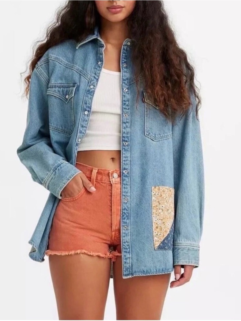 Levi’s 501 Burnt Orange High Rise Shorts NWT 27 - Picture 2 of 10